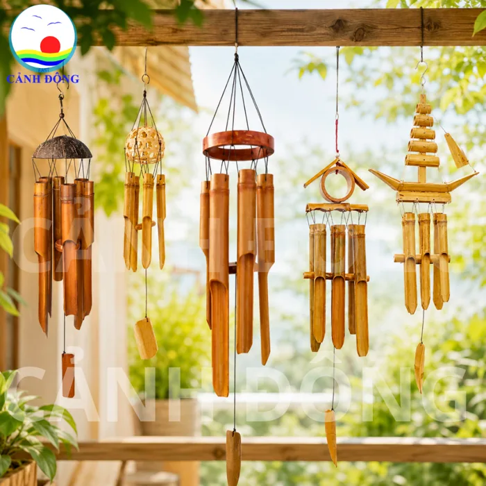 Chuông gió tre handmade Cảnh Đông – Làm thủ công – Decor sân vườn, ban công