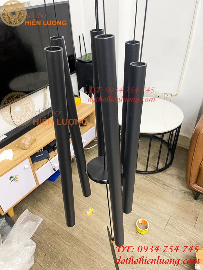 Chuông Gió Thiền Cao Cấp Ống Dài 59cm Số 4 - Chuông Gió Decor Nhà Cửa Thanh  Âm Êm Dịu