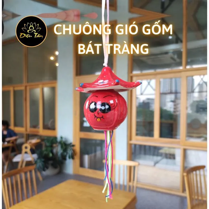 Chuông gió gốm Bát Tràng chuông gió phong thủy may mắn treo cửa trang trí  decor nhà cửa - shop Diệu Tâm | Diệu Tâm