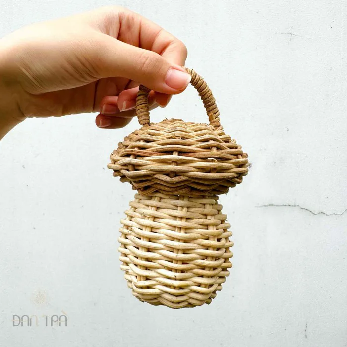 Chuông mây gió decor gia công tại xưởng mây tre Việt Nam