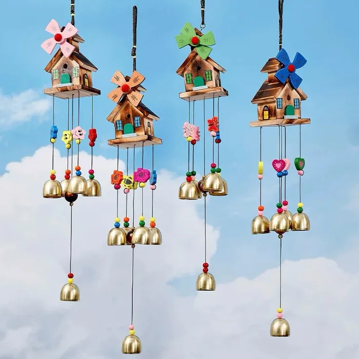 Chuông gió decor trang trí nhà cửa, chuông treo cửa may mắn, quà tặng xinh  xắn, chuông gió treo đón Tết