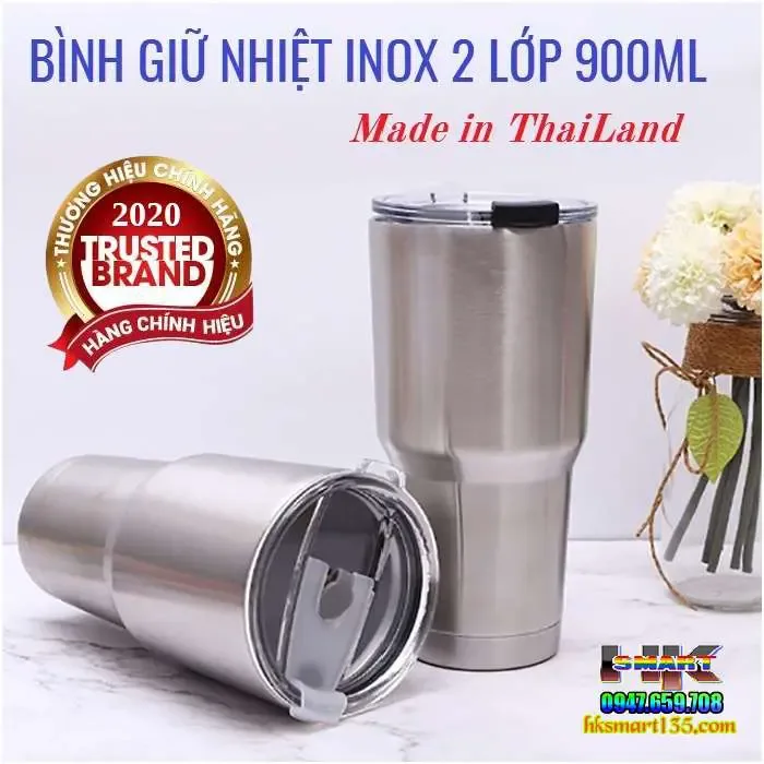 BÌNH GIỮ NHIỆT INOX 2 LỚP 900ML- THÁI LAN