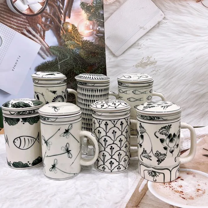 Cốc sứ, ly sứ ⚱ Gốm Sứ Bát Tràng ⚱ cốc lọc trà, ly lọc trà
