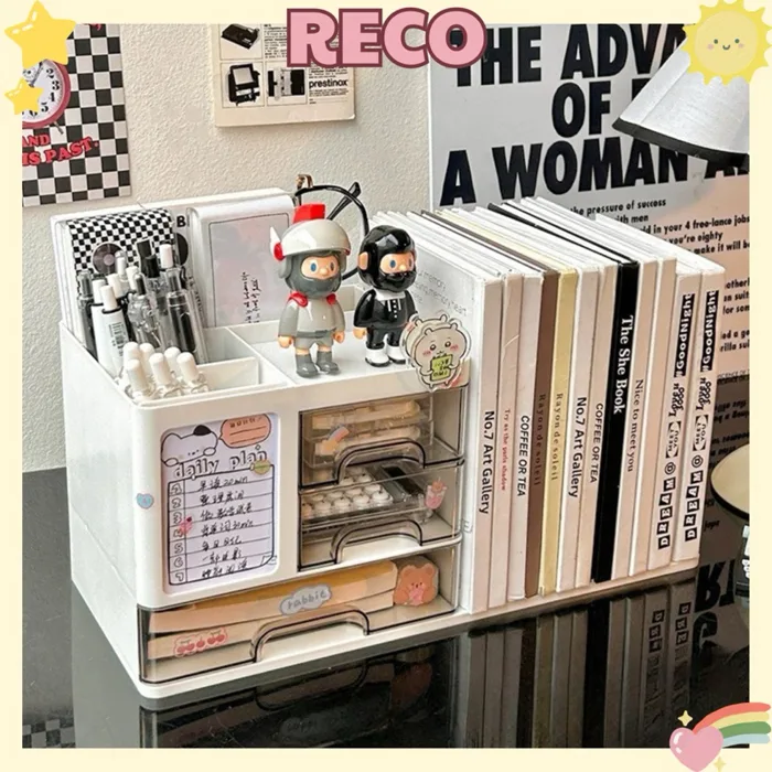 Combo KỆ SÁCH+TỦ BÚT phong cách Hàn Quốc Đựng tài liệu đồ lặt vặt trang trí Decor  bàn học RECO | Shopee Việt Nam