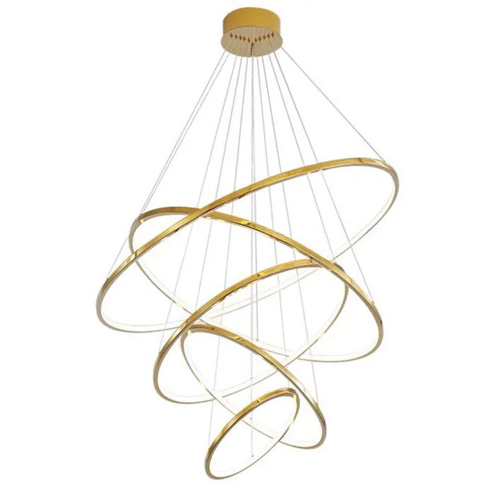 Đèn thả hiện đại dây dài 3m 355 Decor THD7055 Ø300+Ø400+Ø600+Ø800+Ø1000 Led  3 chế độ sáng