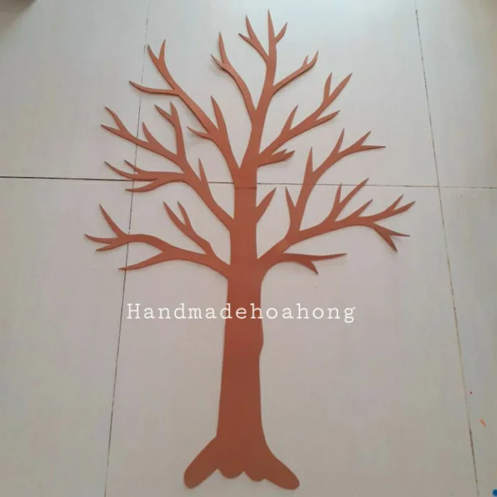  H19 - CAO 90cm  - 1 THÂN CÂY XỐP ( KHÔNG GỒM HOA, LÁ- ) - Hình trang trí  lớp học, mầm non, mẹt dây mây