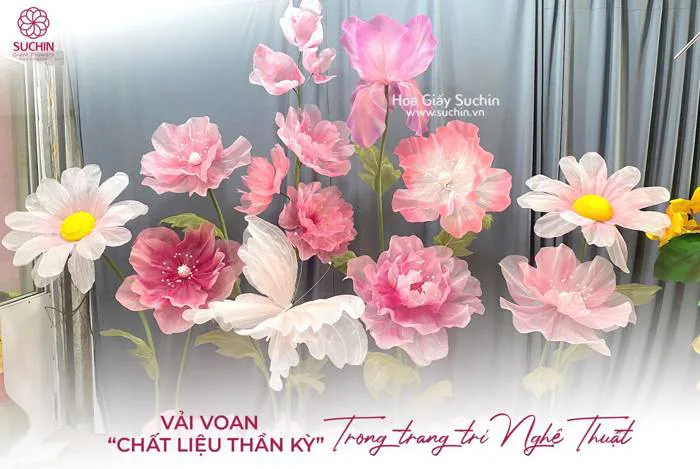 Trang trí lớp học bằng hoa mút xốp đón năm học mới