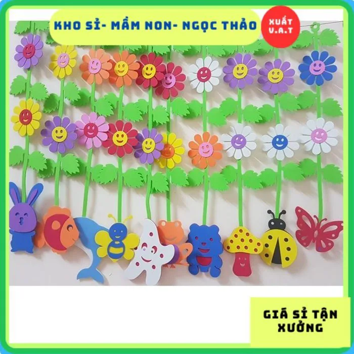 [Kho Sỉ] Bộ 10 dây rèm XỐP, NỈ trang trí lớp học mầm non