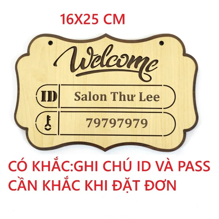 Bảng gỗ ghi thông tin Wifi | In Thông Tin Theo Yêu Cầu | Bảng dán hoặc treo dây | Trang trí decor tiệm, cửa hàng,quán ăn | Shopee Việt Nam