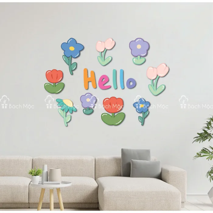 Set tranh dán tường gỗ decor trang trí phòng trường lớp mầm non, quà tặng  cho bé [Kèm băng dính] | Shopee Việt Nam