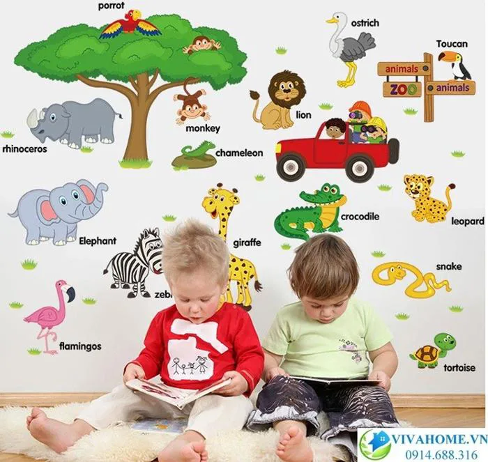 Làm tươi mới lớp học với decal dán tường trang trí trường mầm non VIVAHOME  - Trang trí nhà cửa