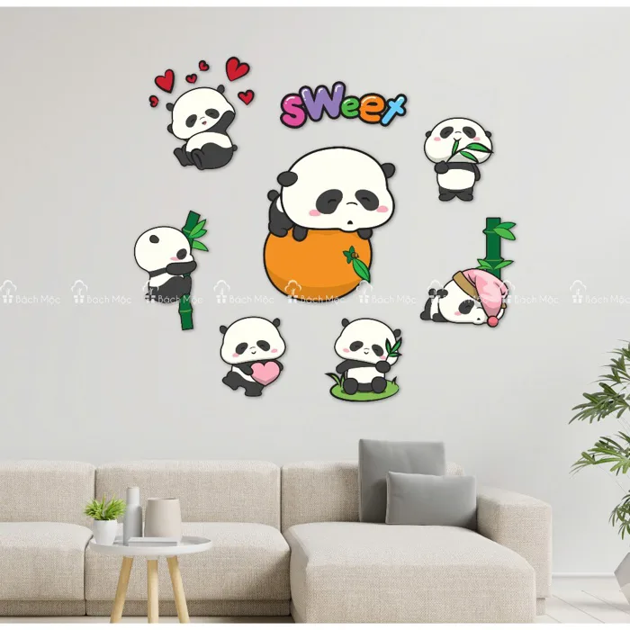 Set tranh dán tường gỗ decor trang trí phòng trường lớp mầm non, quà tặng  cho bé [Kèm băng dính] | Shopee Việt Nam