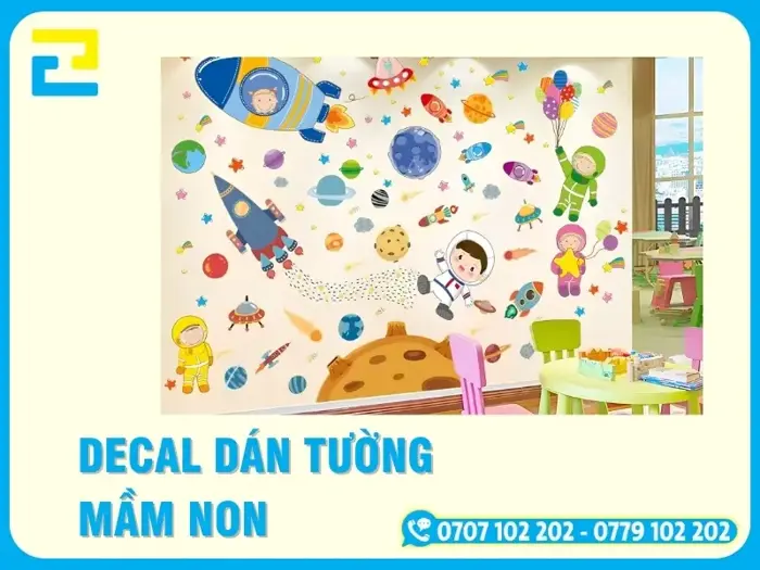 Decal Dán Tường Mầm Non Trang Trí Số Lượng Lớn, Giá Sỉ