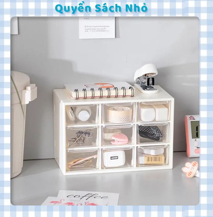 qsn] Tủ decor 9 ngăn mini decor bàn học + Kèm Sticker và quà tặng | Lazada  Việt Nam