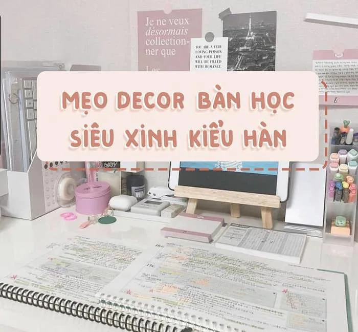 MẸO DECOR BÀN HỌC KIỂU HÀN QUỐC SIÊU XINH..!!! | Nội Thất Cần Thơ