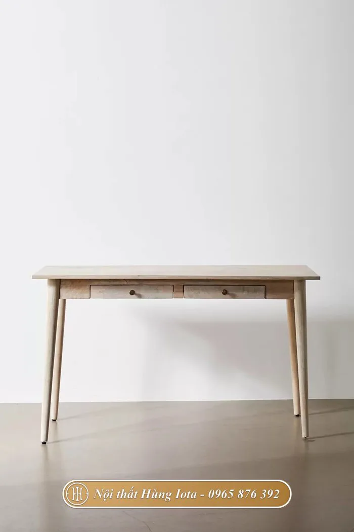 Bàn học đơn giản tại nhà có ngăn kéo nhỏ decor màu gỗ giá rẻ BGD22