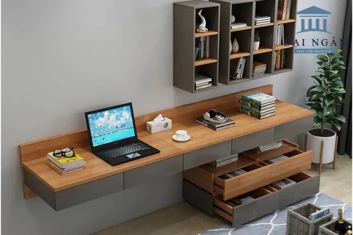 9+ Mẫu bàn học treo tường thiết kế hiện đại, giúp tiết kiệm không gian