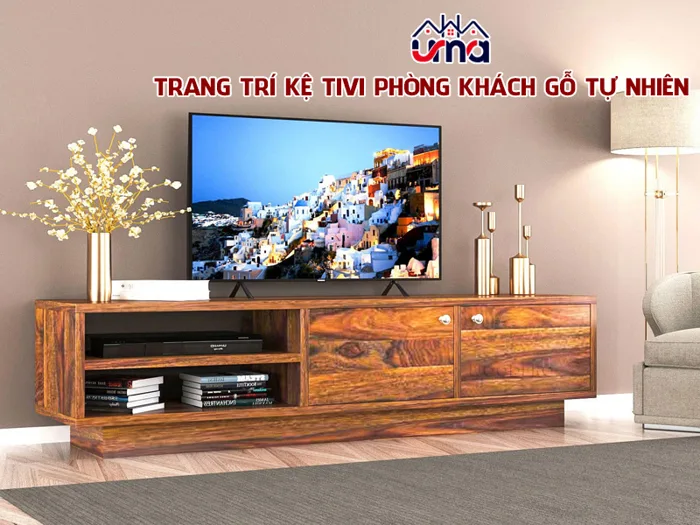 Trang trí kệ tivi gỗ phòng khách & Những lưu ý cần nắm
