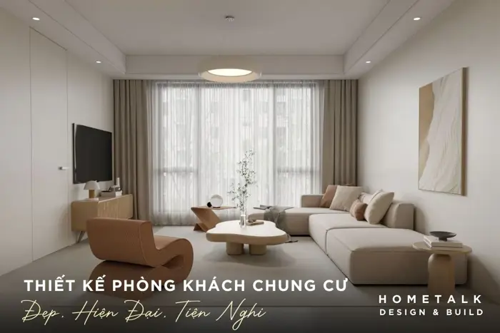 6+ Mẫu Thiết Kế Phòng Khách Chung Cư đẹp, Hiện đại Nhất 2026