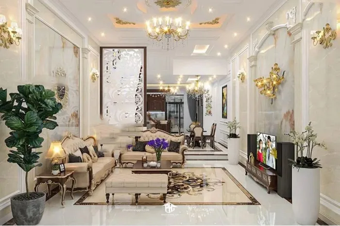Tuyển chọn] 75+ Mẫu phòng khách tân cổ điển sang trọng