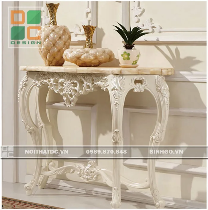 Bàn trang trí tân cổ điển phòng khách » Bình Gỗ