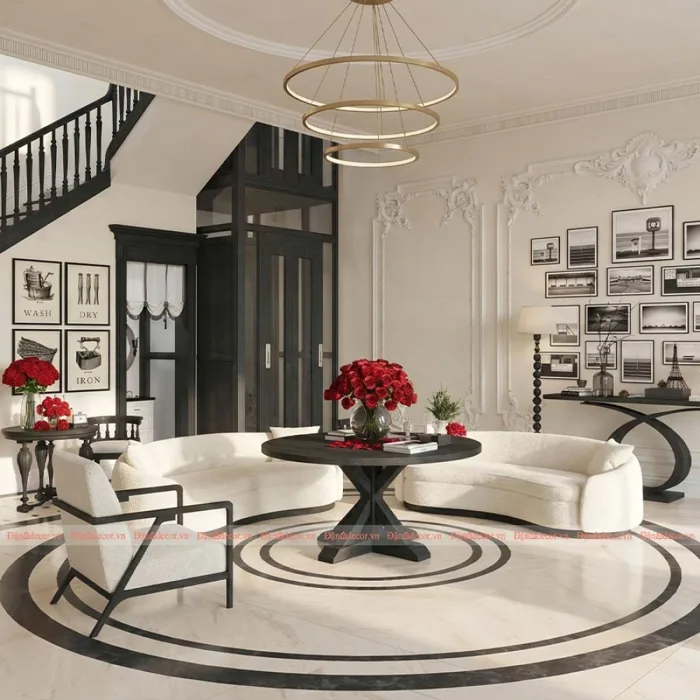 Phòng Khách Tân Cổ Điển Sang Trọng Độc Bản - Đặng Decor