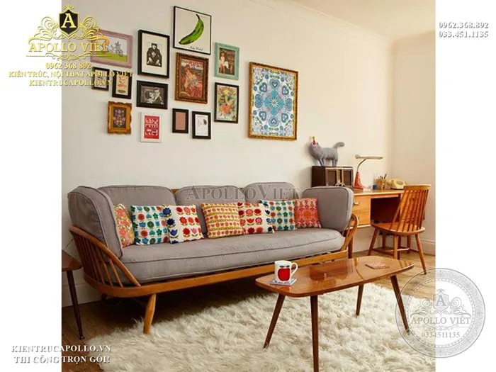 Top 10 mẫu thiết kế nội thất phòng khách phong cách vintage độc đáo