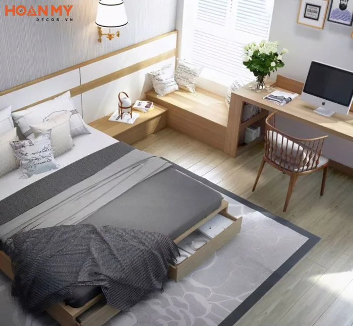 12 Ý tưởng thiết kế phòng ngủ 12m2 Tiện nghi & Đẹp 2026