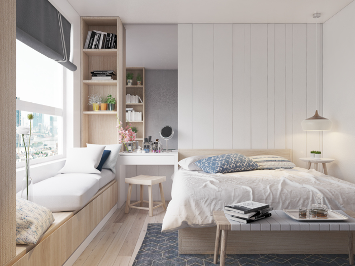 Bí quyết thiết kế phòng ngủ nhỏ 12m2 hiện đại | Có thi công
