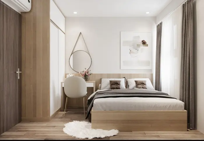 Cách bố trí nội thất phòng ngủ 12m2 đẹp và tiện nghi đầy đủ