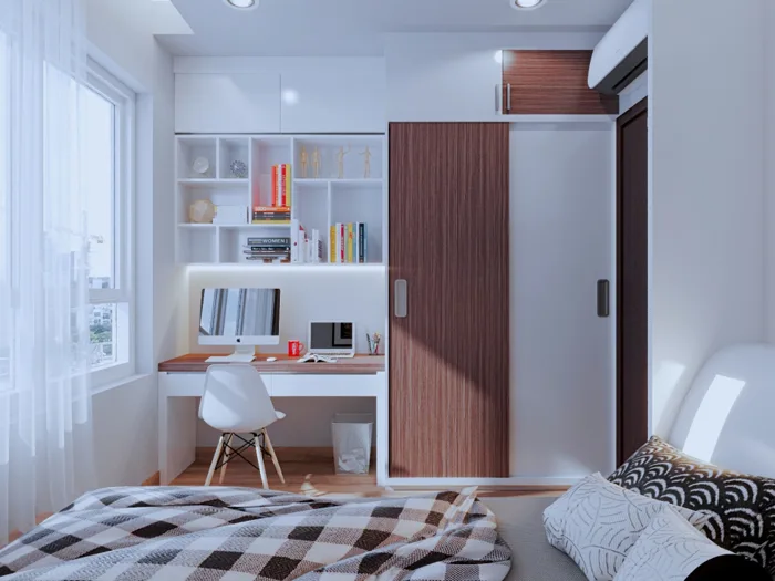 Cách bố trí nội thất phòng ngủ nhỏ 9m2 tiện nghi và ấn tượng Cách bố trí nội thất phòng ngủ nhỏ 9m2 tiện nghi và ấn tượng
