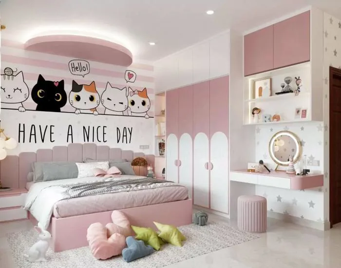 30+ Mẫu nội thất phòng ngủ cho bé gái đẹp, dễ thương, hiện đại nhất