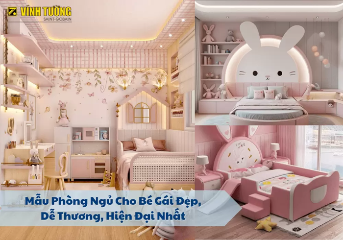 30+ Mẫu nội thất phòng ngủ cho bé gái đẹp, dễ thương, hiện đại nhất