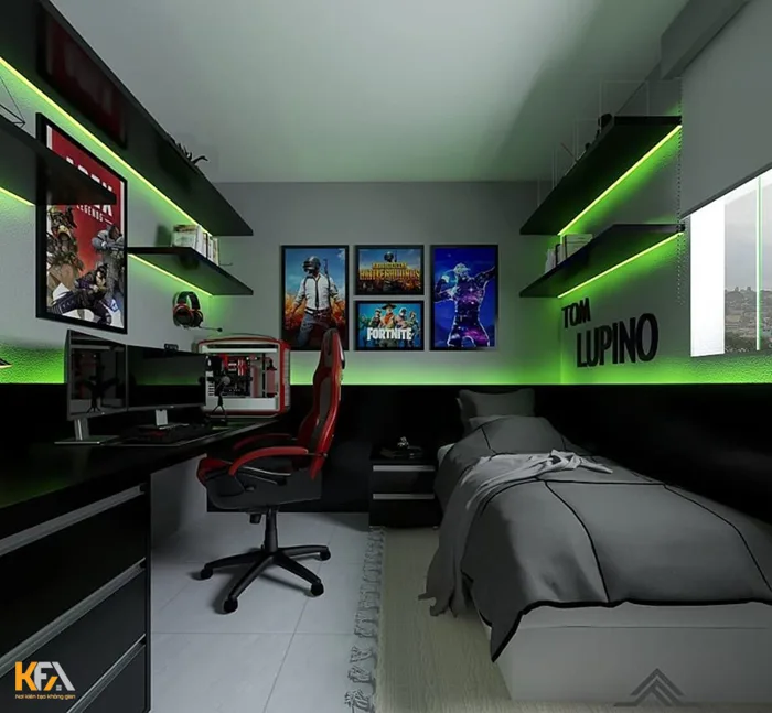 35+ Mẫu thiết kế phòng ngủ Gaming đẹp, sáng tạo cho Gamer