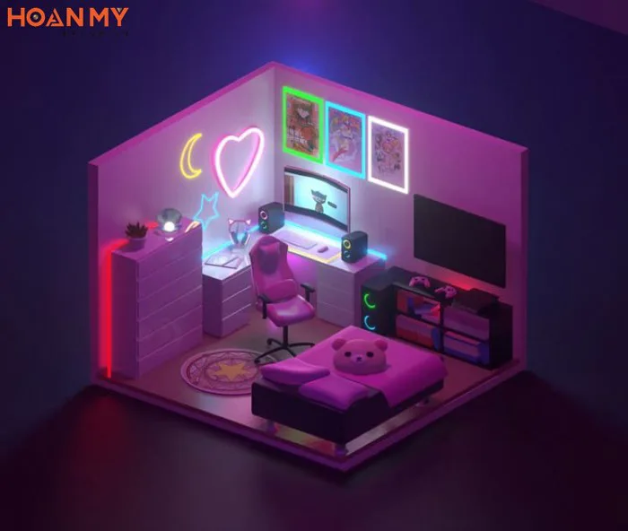 50 Mẫu Decor phòng ngủ Gaming Đẹp - Độc - Chất nhất 2026
