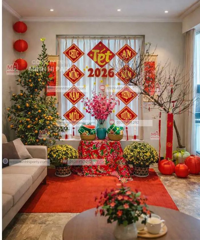 Top 20+ Background Trang Trí Tết 2026 Siêu Đẹp Đơn Giản Tại Nhà
