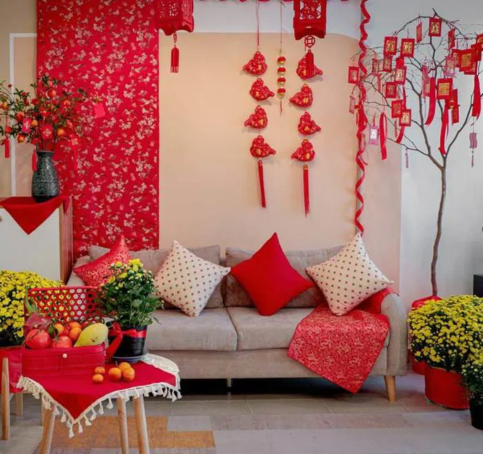 15+ cách trang trí phòng khách ngày Tết đẹp, thu hút tài lộc