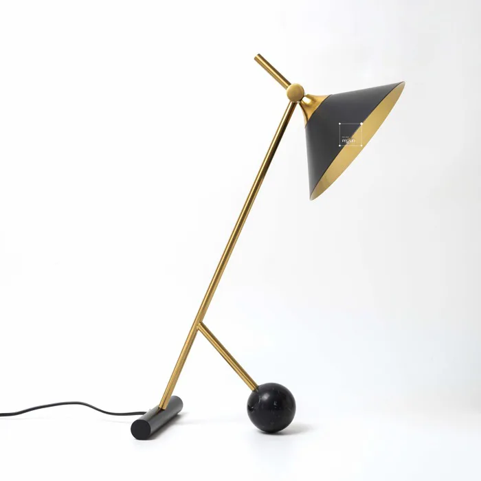 Đèn Bàn Decor Phòng Ngủ Chân Phối Đá Cẩm Thạch