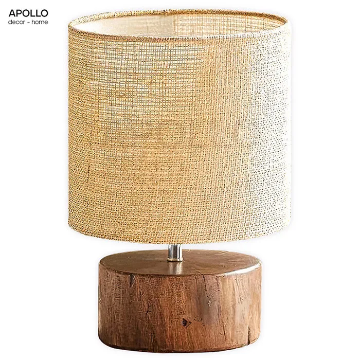 Đèn bàn gỗ chao vải nhỏ Decor trang trí DDB 6789A