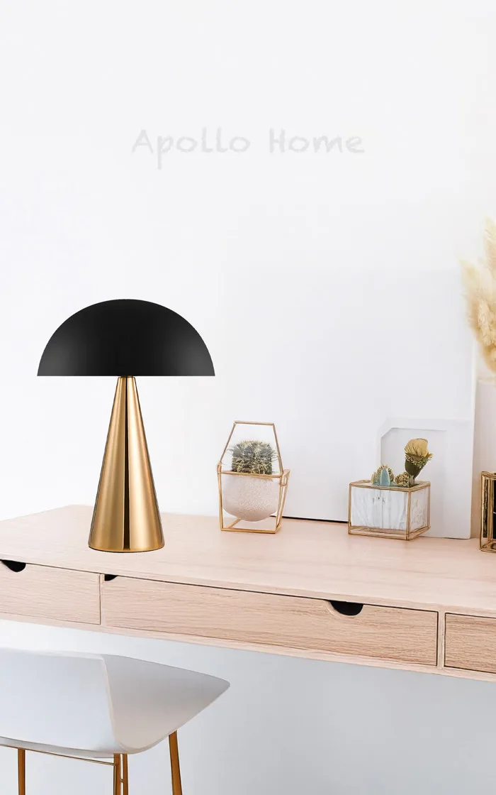 Đèn bàn nấm hiện đại chao hợp kim Decor trang trí DDB 8062A