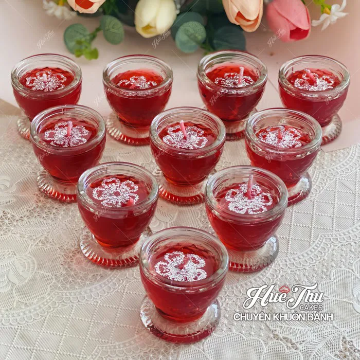 Nến Ly - Đèn Cầy Ly Cao 6cm (1 cặp) decor bàn tiệc, mâm cúng, cúng dường,  thắp hương