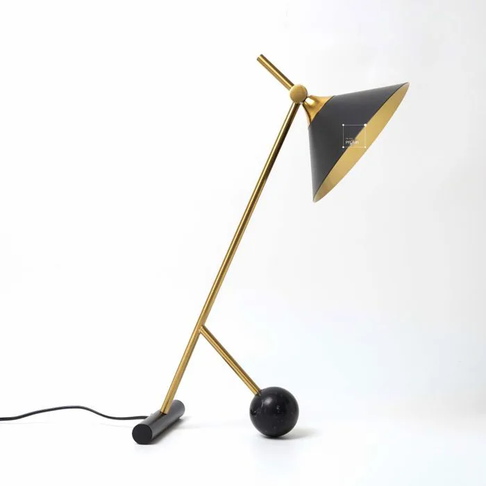 Đèn Bàn Decor Phòng Ngủ Chân Phối Đá Cẩm Thạch