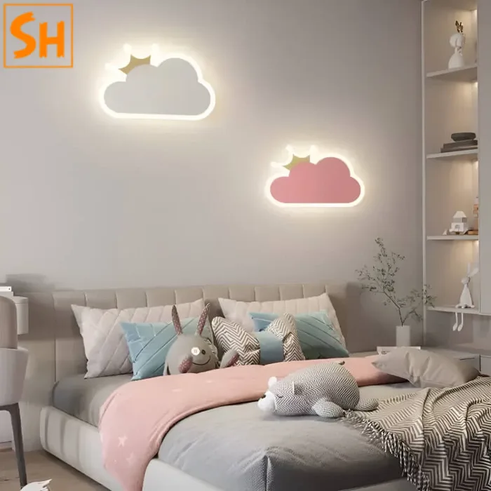 Đèn tường hình đám mây dễ thương decor phòng trẻ em OD3199