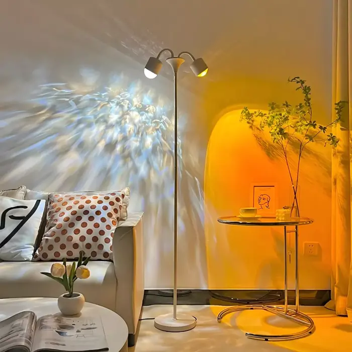 Đèn sóng nước hoàng hôn, idol decor phòng livestream