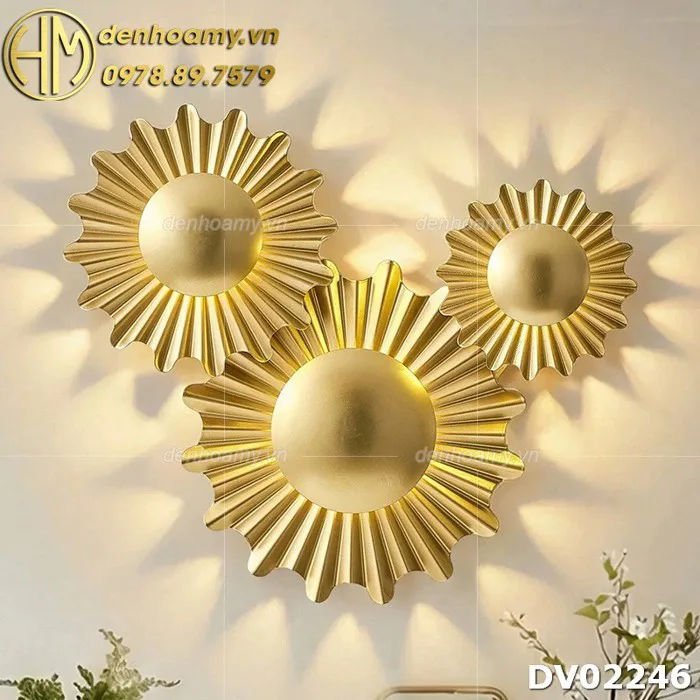 Decor treo tường có đèn led trang trí nội thất phong cách hiện đại DV02246