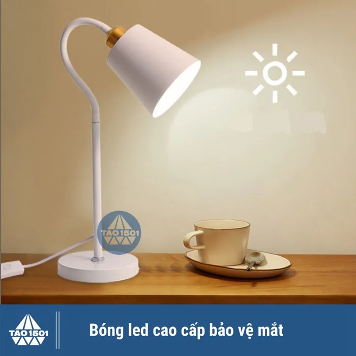 Đèn bàn học decor, đèn led để bàn làm việc đọc sách phù hợp bảo vệ mắt  chống cận, decor