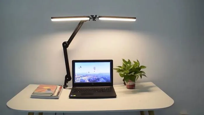 Đèn Bàn Kẹp Gấp Gọn LED đôi 2 cánh tay dài, Đèn treo màn hình máy tính, bảo  vệ mắt, học tập, làm việc, decor, Spa, Nail | Lazada Việt Nam