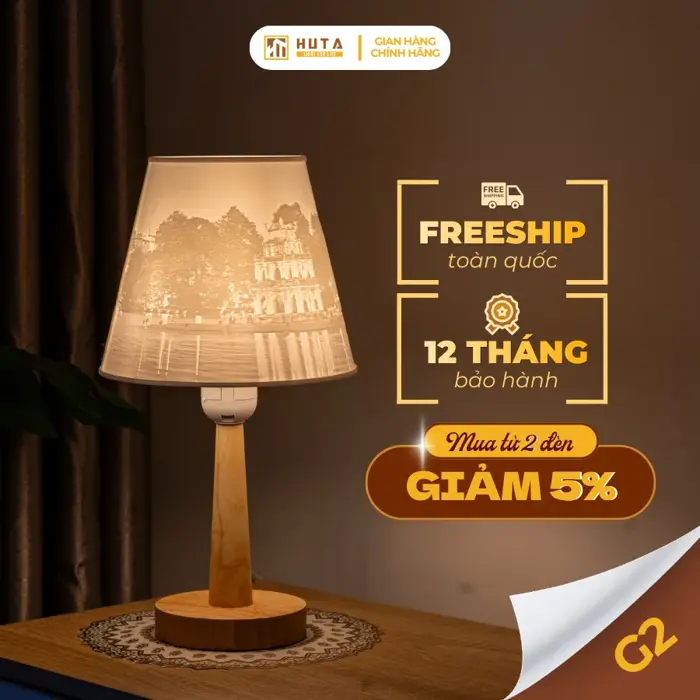 Đèn Ngủ In 3D Theo Yêu Cầu HUTA Light For Life G2 Decor Phòng Ngủ, Điều  Chỉnh Độ Sáng