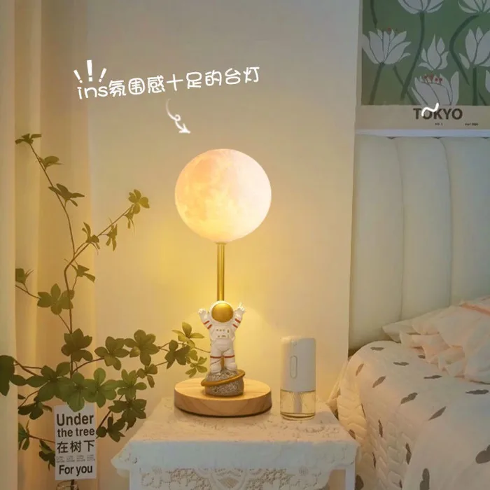 Đèn ngủ phi hàng gia mặt trăng 3 màu decor phòng ngủ