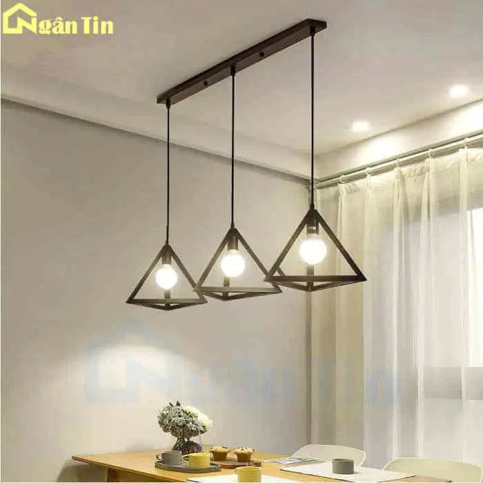 Đèn thả trần hình học trang trí bàn ăn E27 TCF013 Ngân Tin